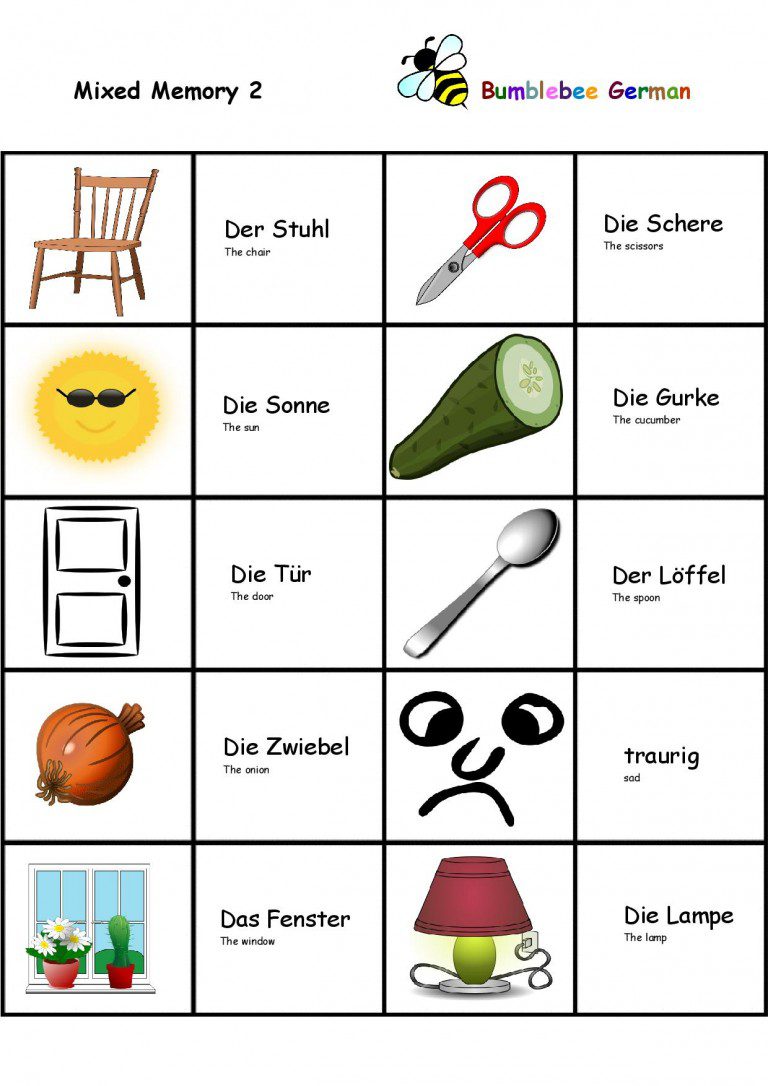 German Worksheets For Kids Printouts BeeGerman
