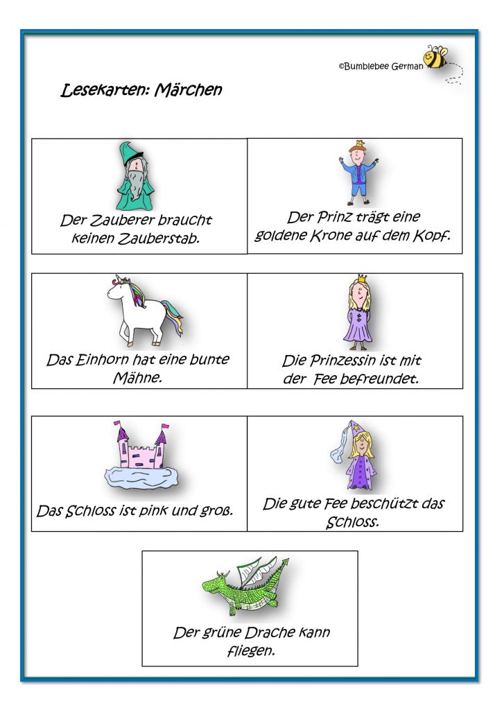 German Worksheets For Kids - Printouts - BeeGerman