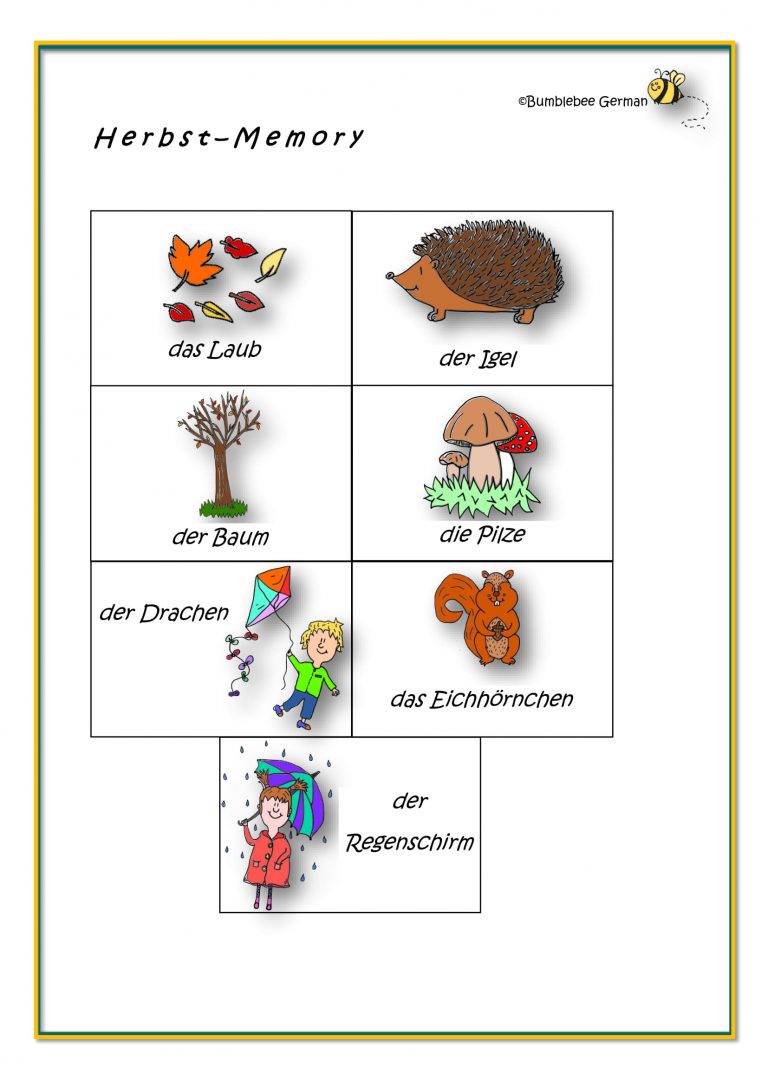 German Worksheets For Kids - Printouts - BeeGerman