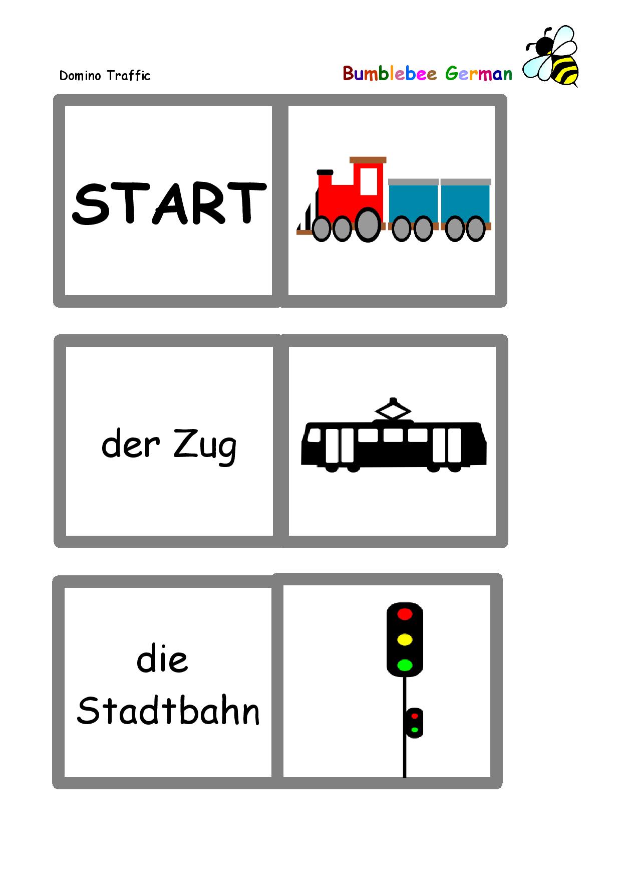 traffic german worksheet