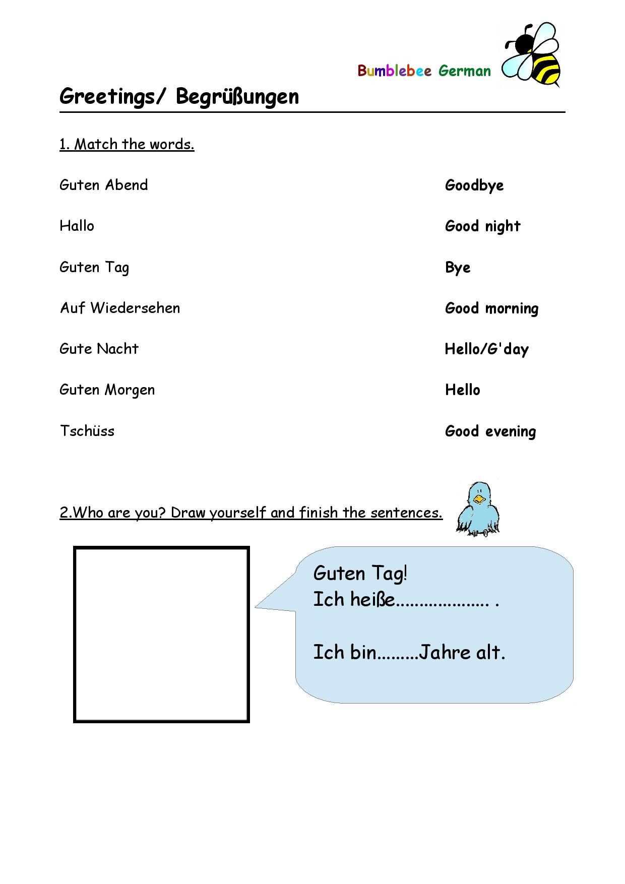 Colours memory worksheet