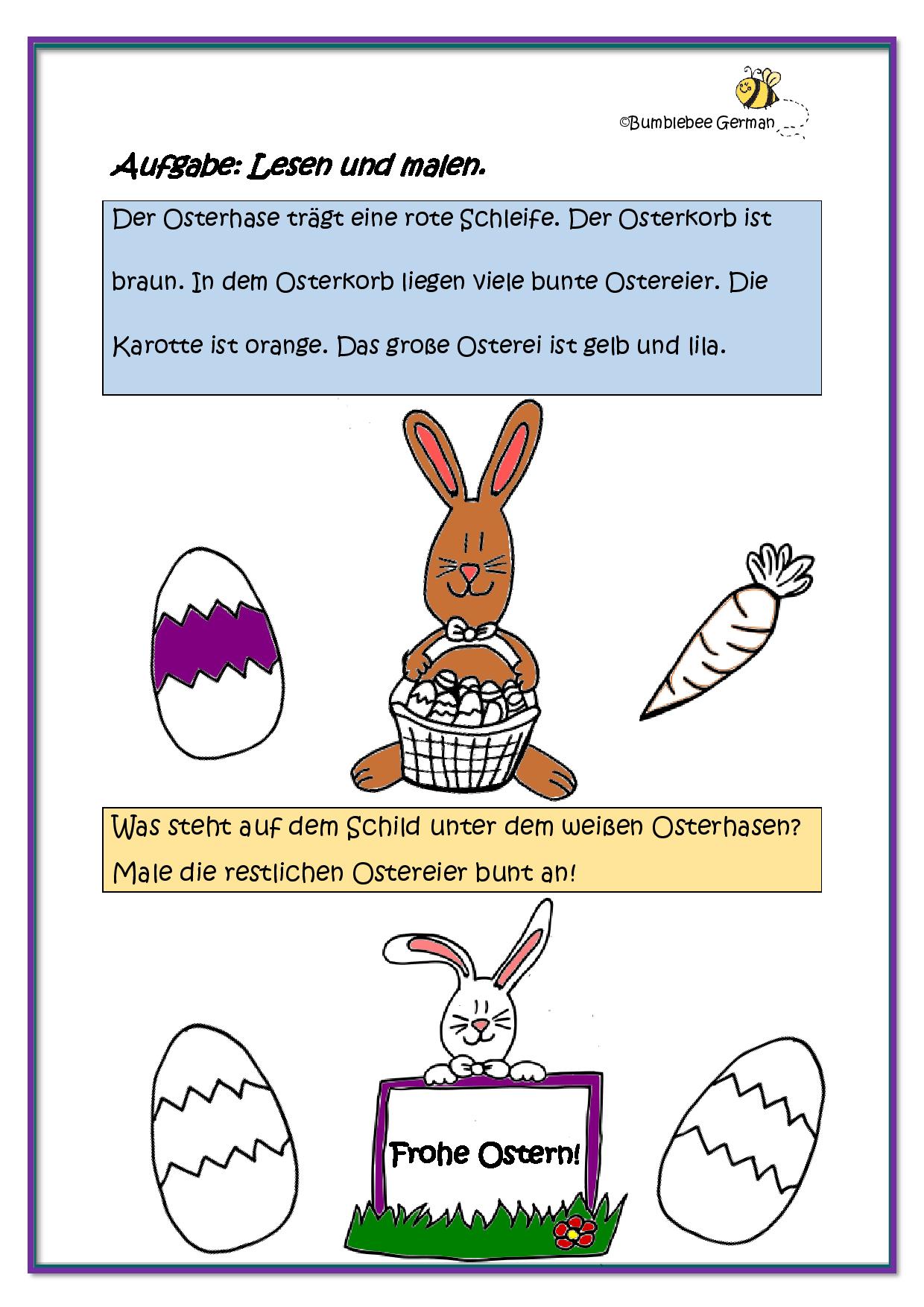 Easter worksheet in German